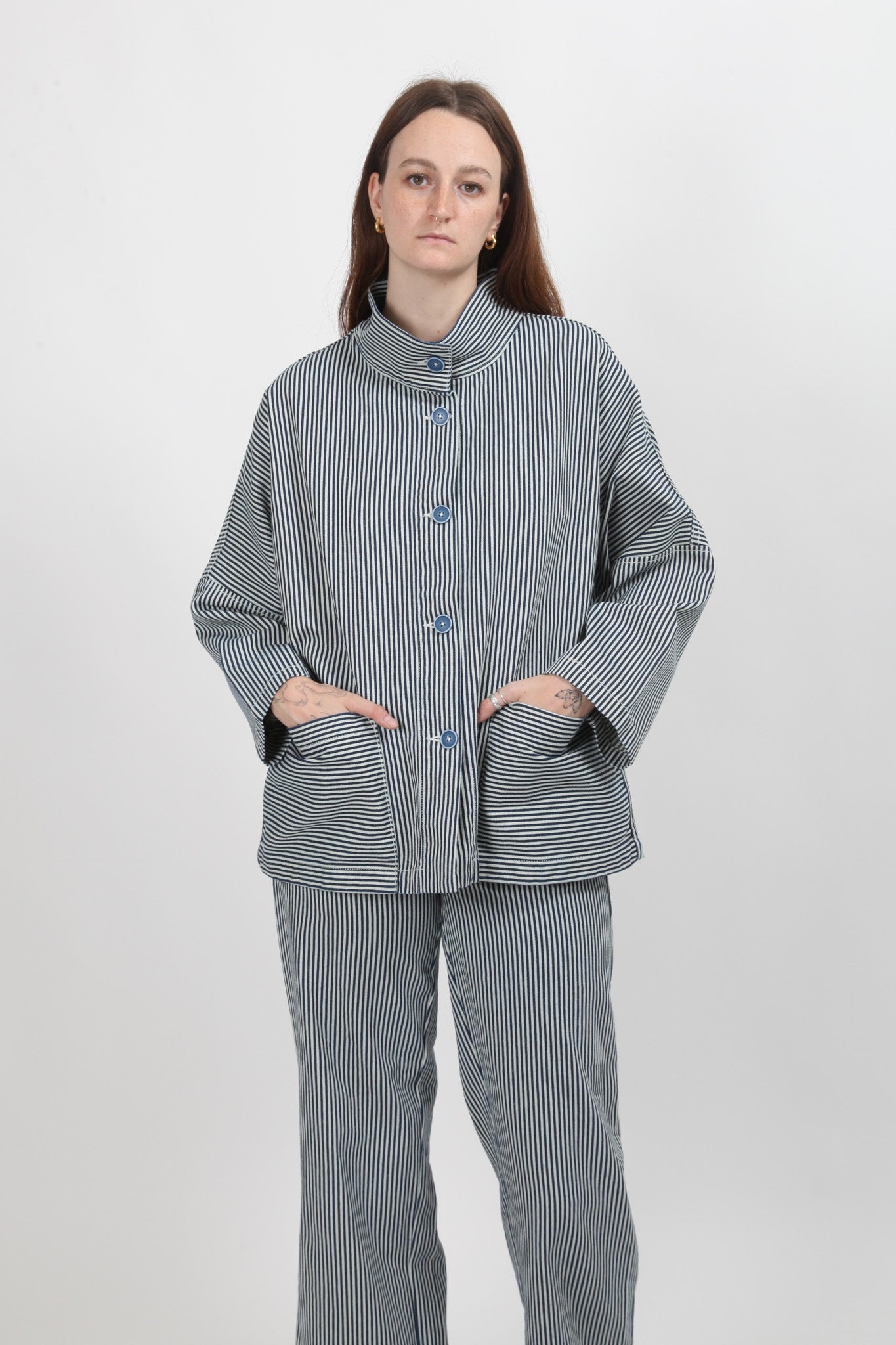 Gravel & Gold Marram Jacket - Conductor Stripe