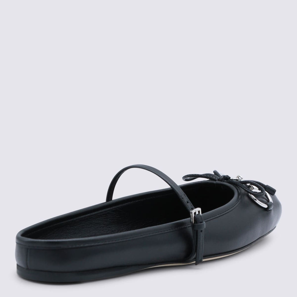 Gucci Leather Flats - Black