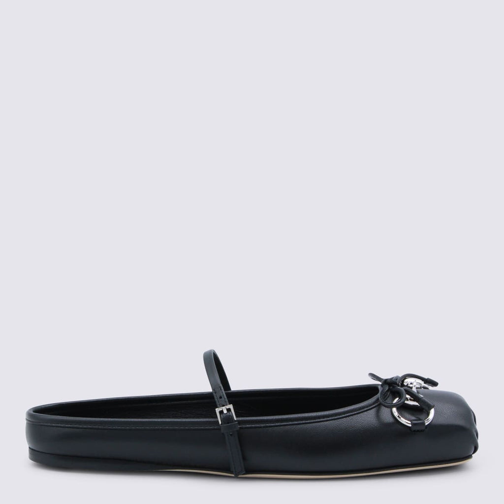 Gucci Leather Flats - Black