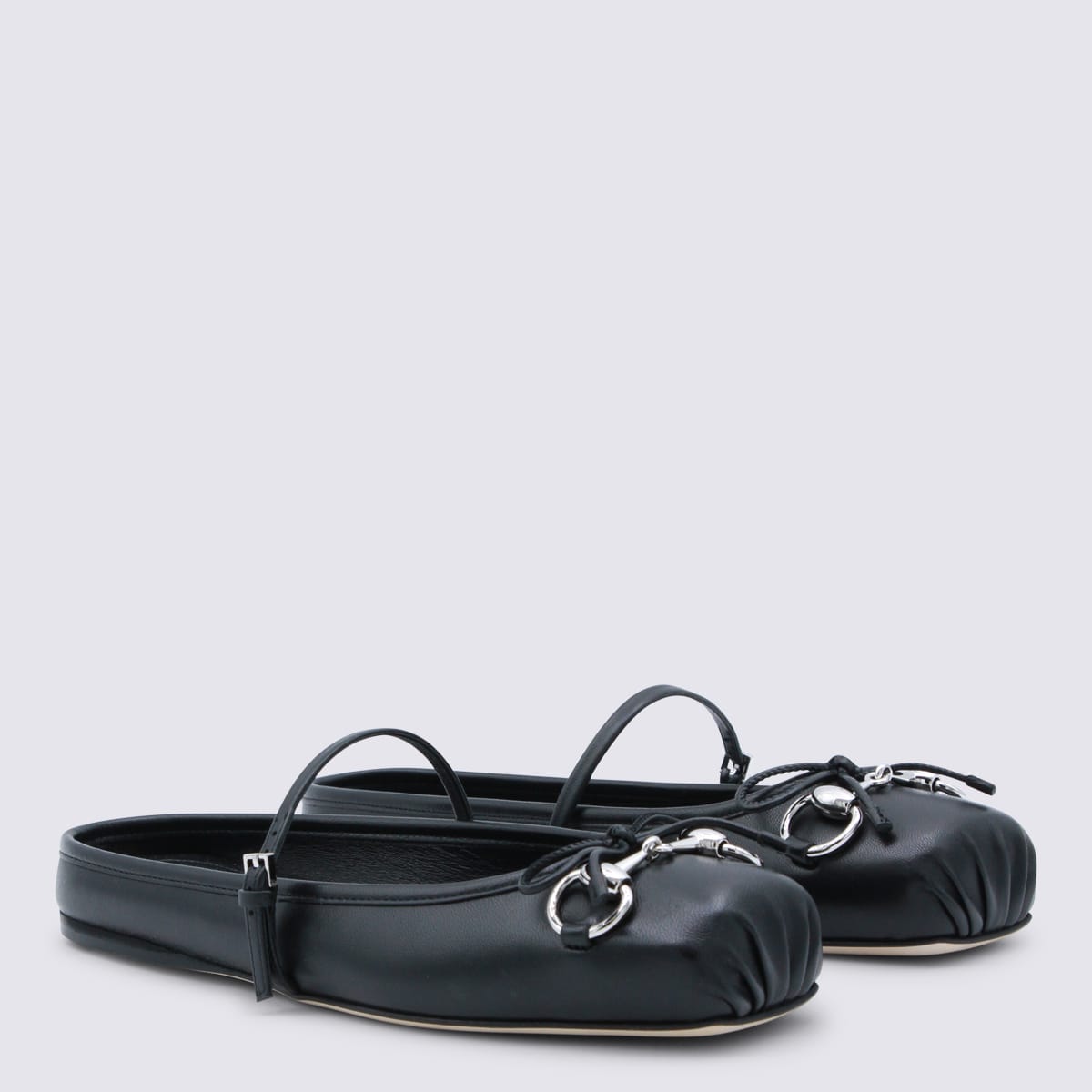 Gucci Leather Flats - Black