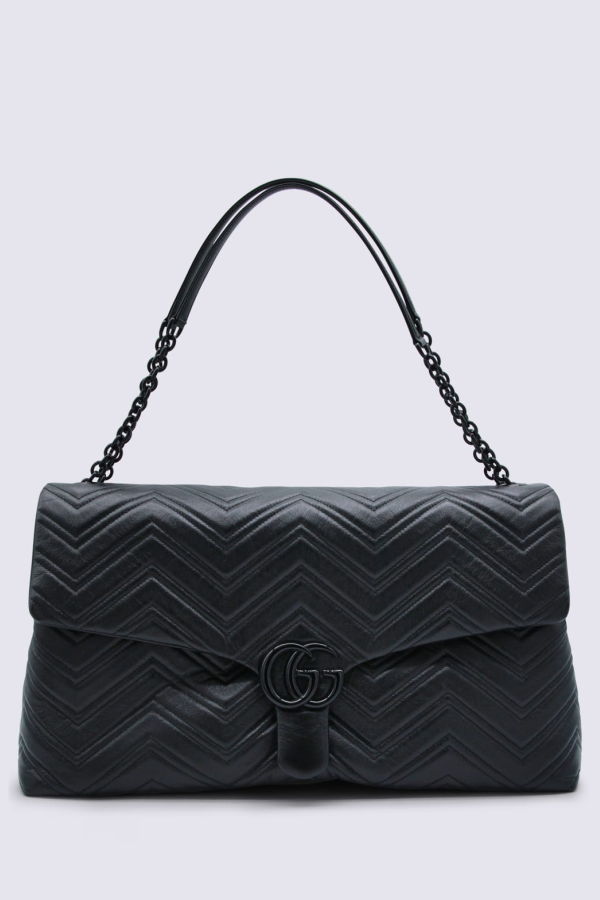 Gucci GG Marmont Maxi Shoulder Bag - Black