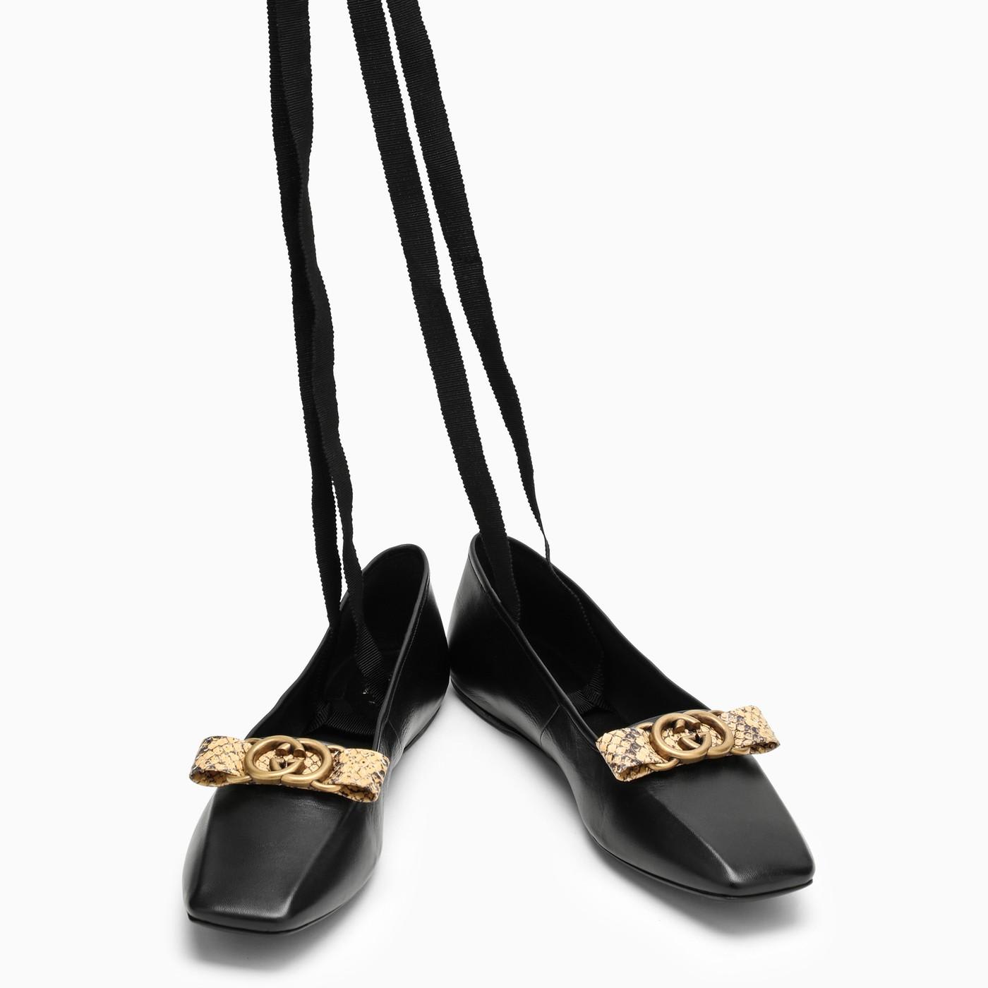 Gucci Double G Ballet Flats - Black