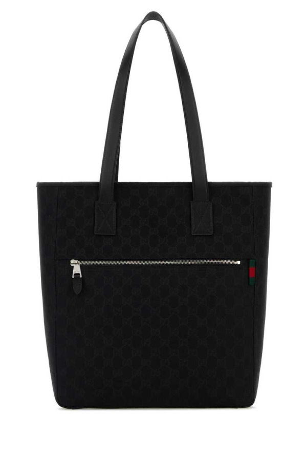 Gucci GG Fabric Shopping Bag Tote - Black