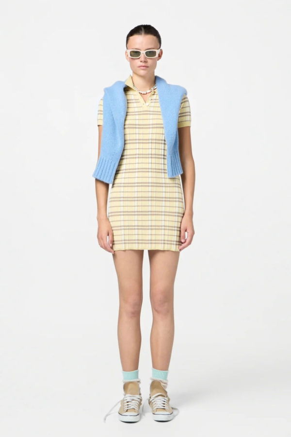 Guest in Residence Plaid Polo Dress