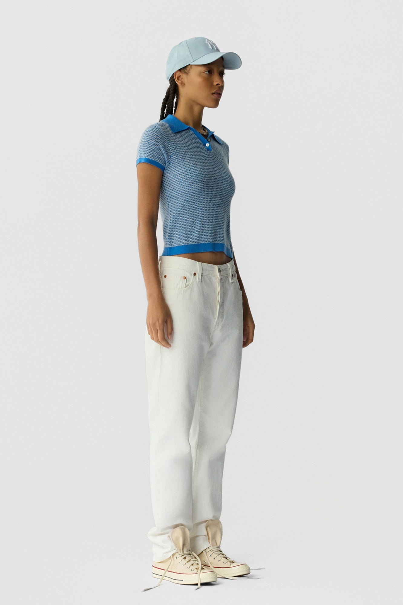 Guest in Residence Pique Shrunken Polo - Sail Combo