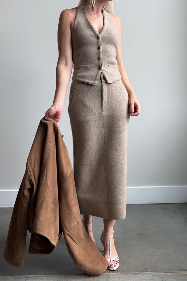 Guest in Residence Tailored Halter Vest