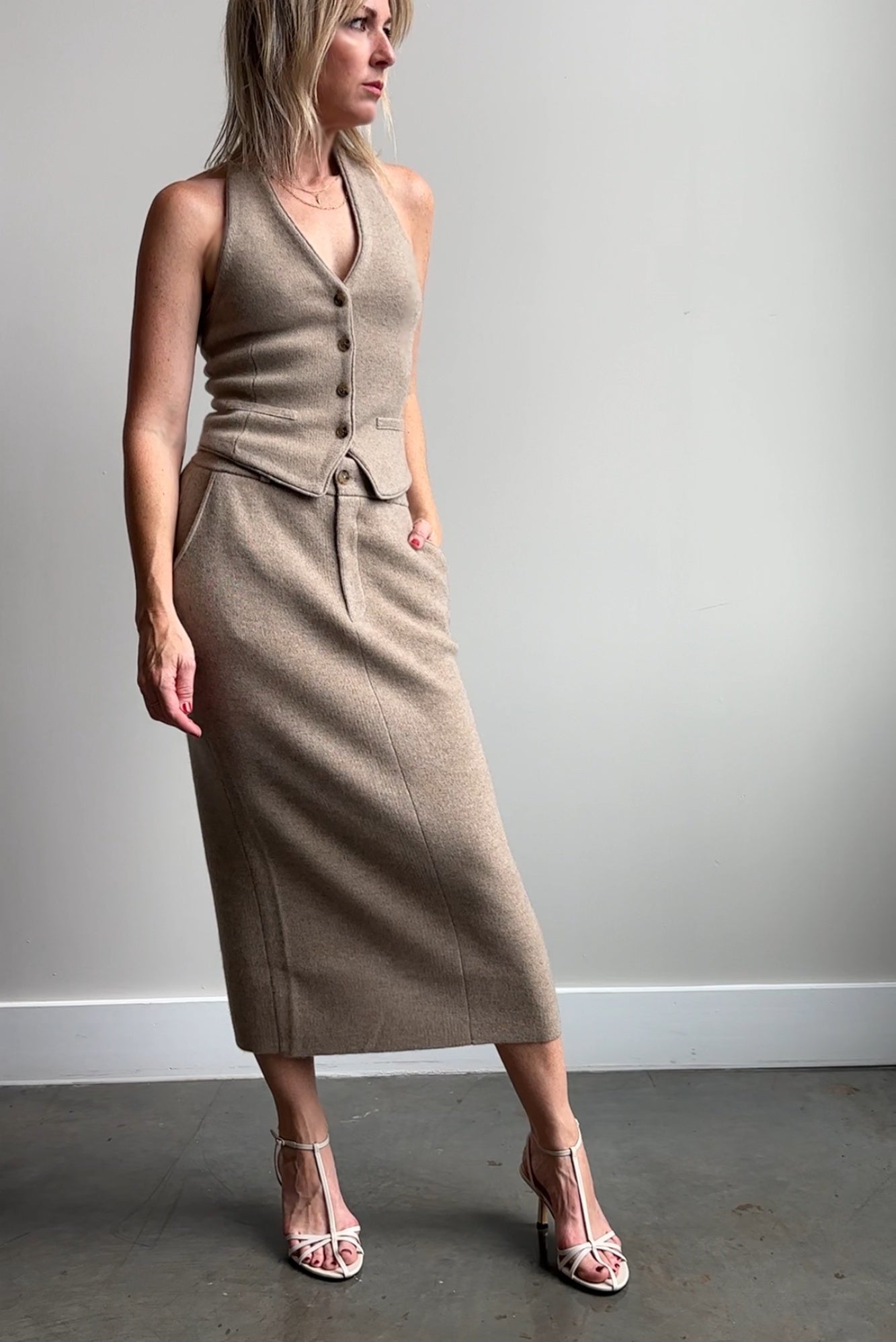 Guest in Residence Tailored Halter Vest