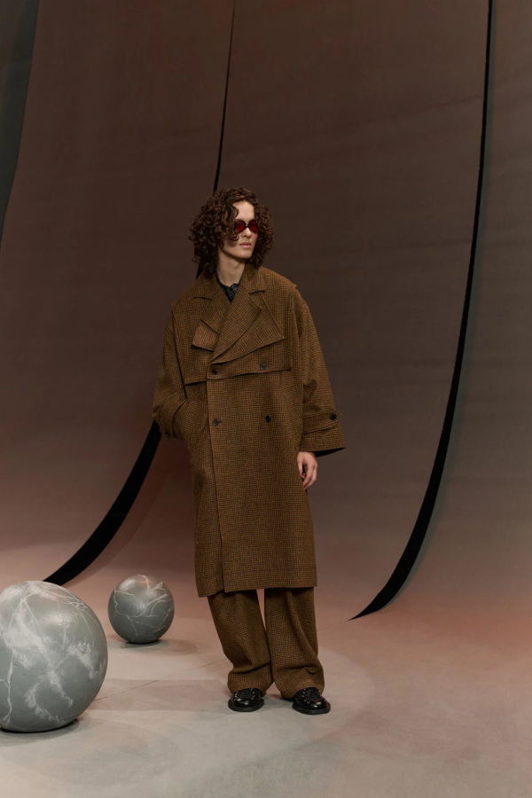 Henrik Vibskov Hands Down Coat - Pied de Poule