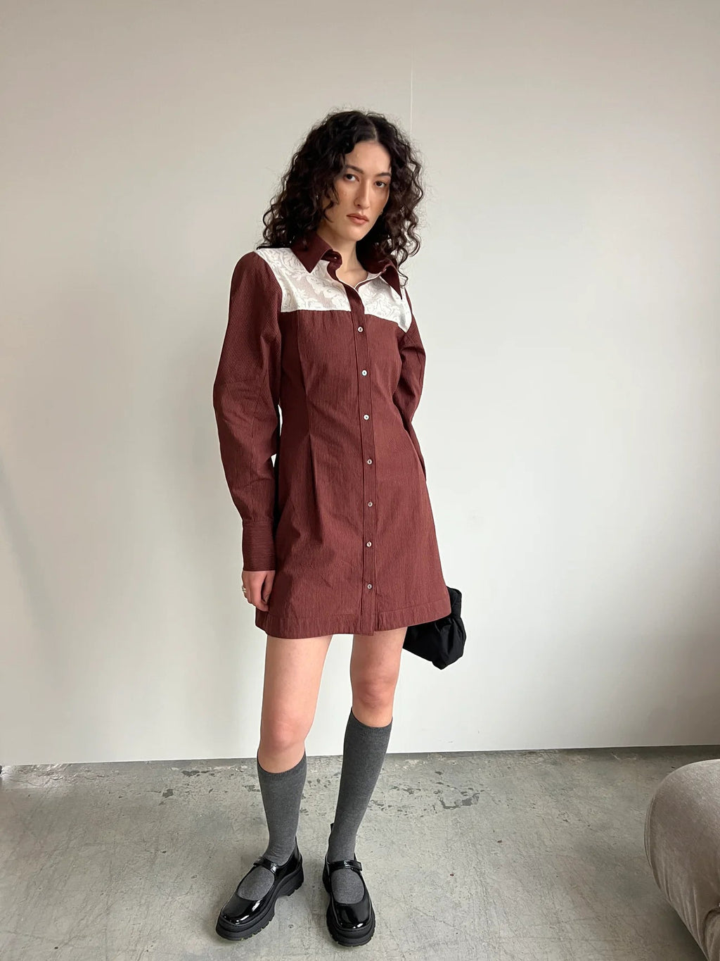 Bronze Age Hawthorne Dress - Wine Stripe