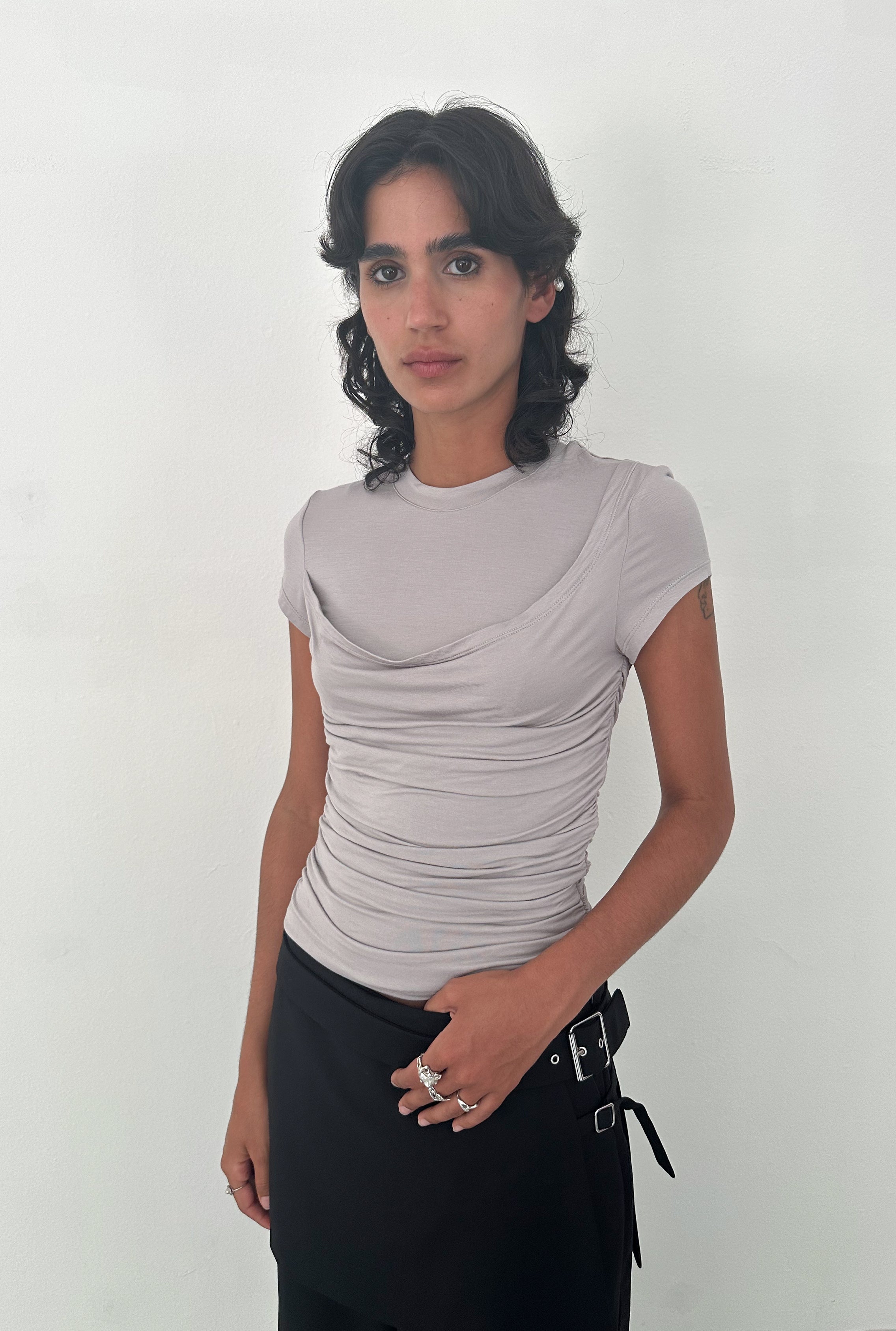 SAEMDI Helia Top - Light Grey