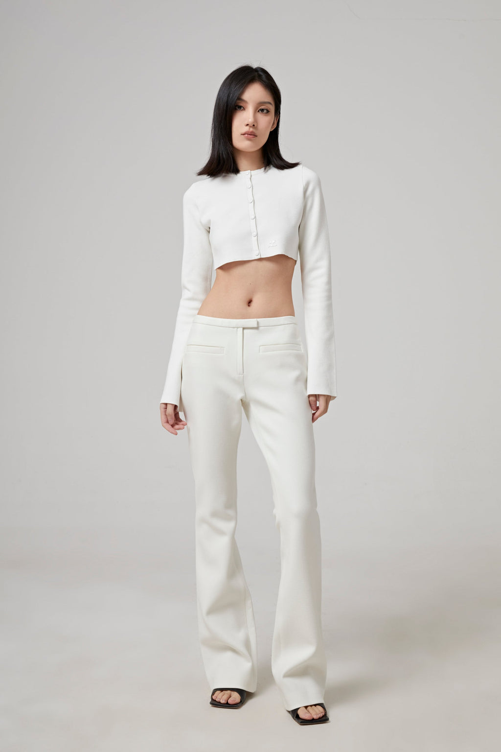 COURREGES Heritage Pockets Crepe Tailored Pants