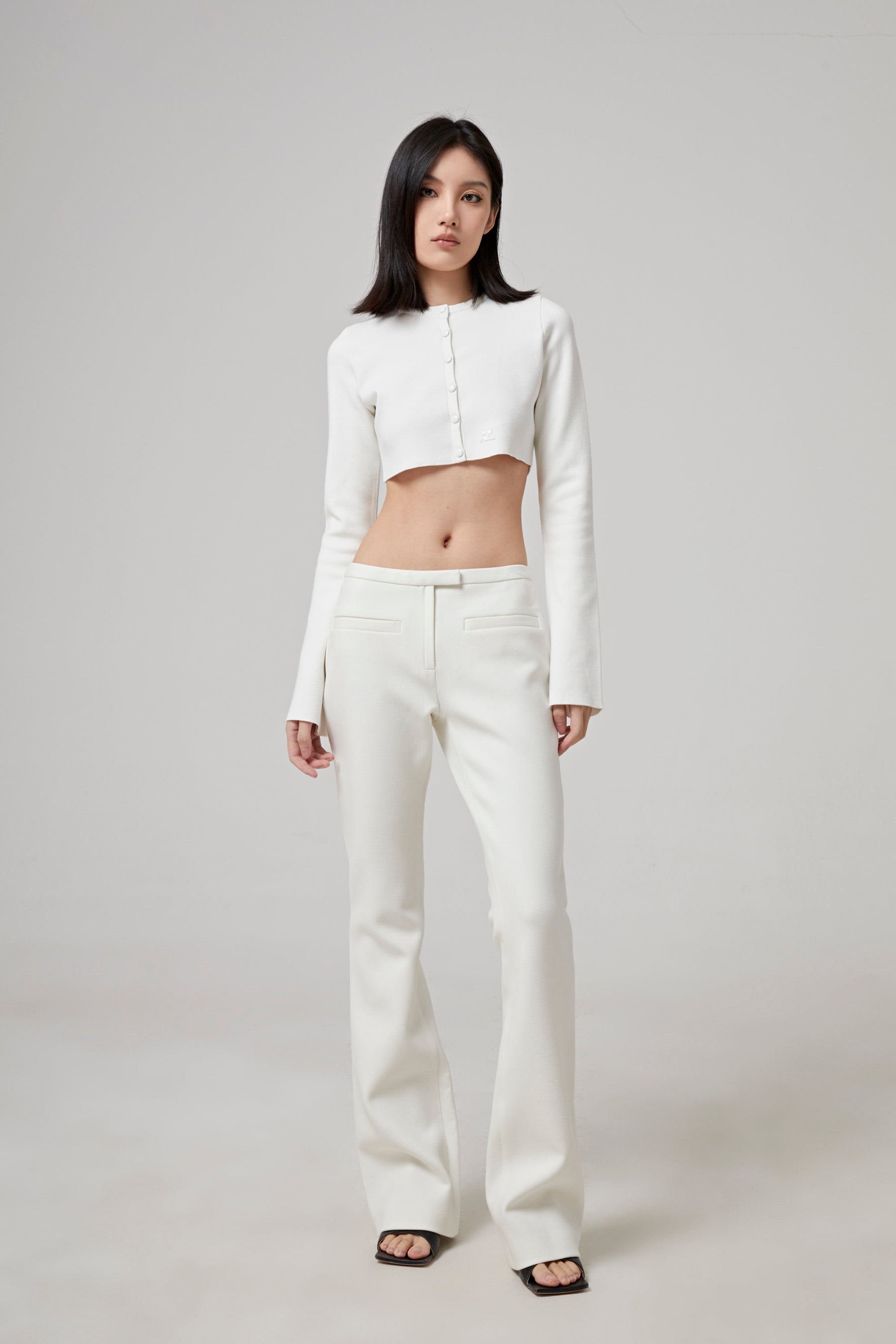 COURREGES Heritage Pockets Crepe Tailored Pants