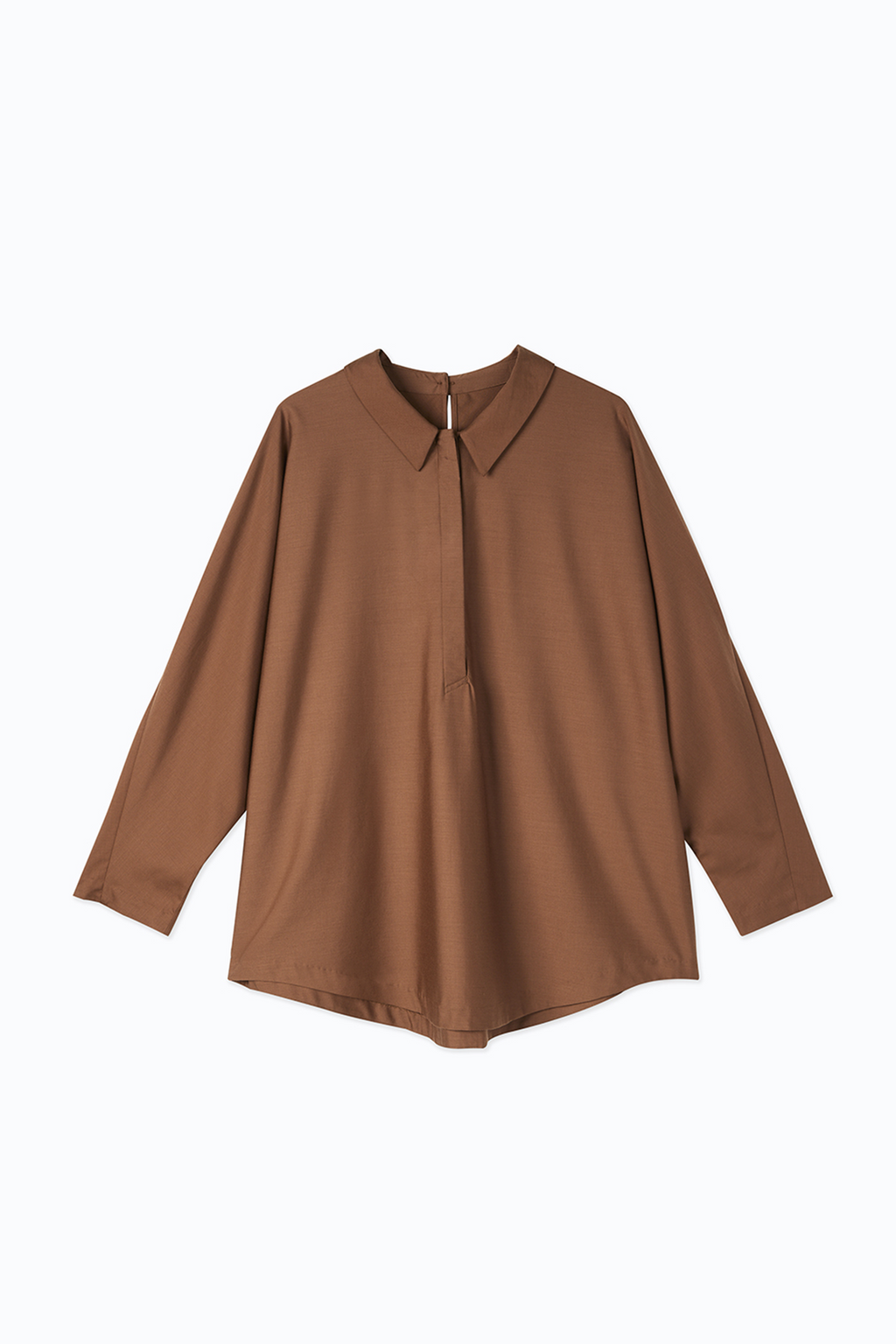 HUNDR. Half-Placket Buttoned Tencel Shirt