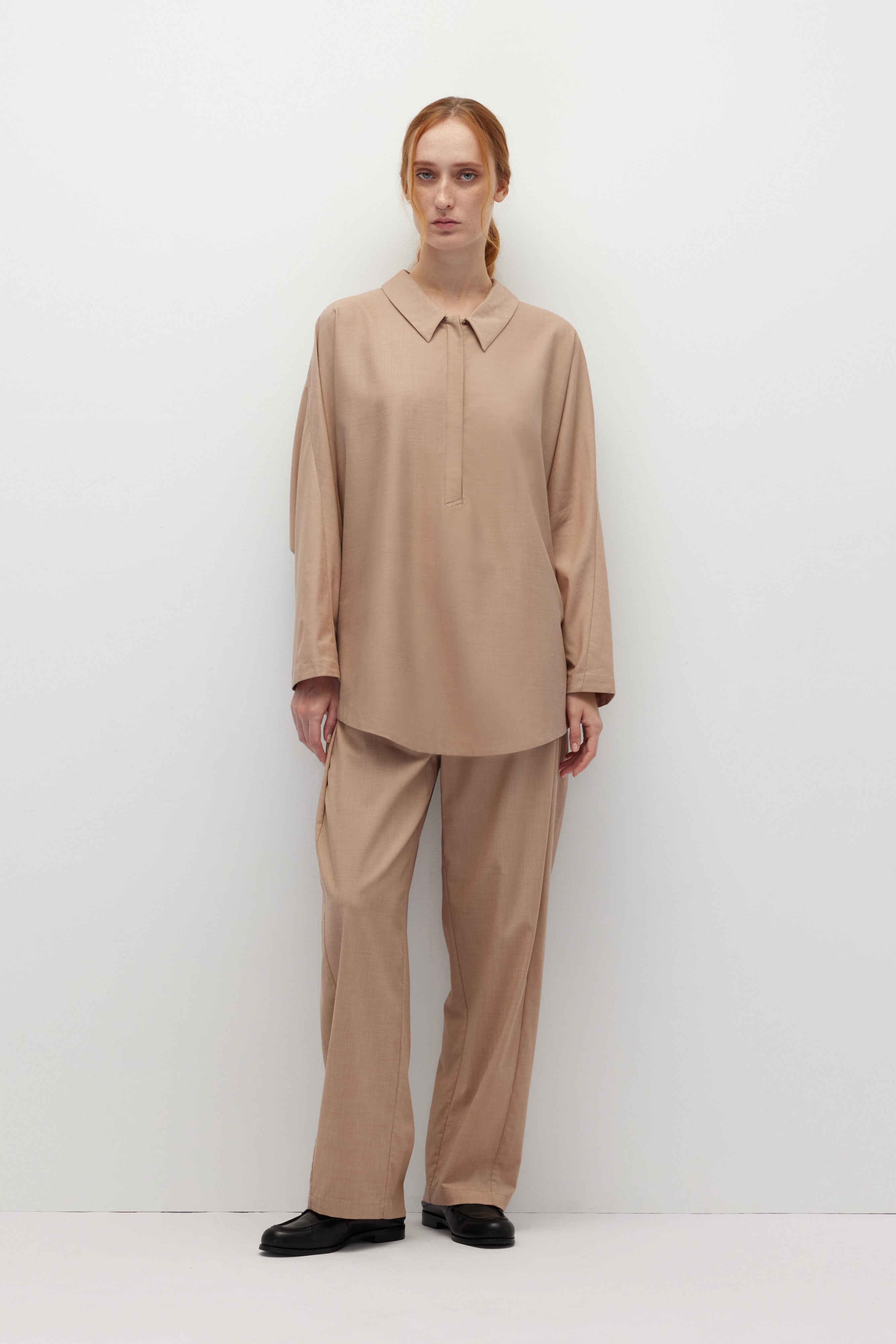 HUNDR. Low-Waist Pleated Slim-Fit Trousers