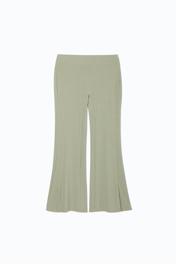 HUNDR. Textured Ribbed Flared Pants