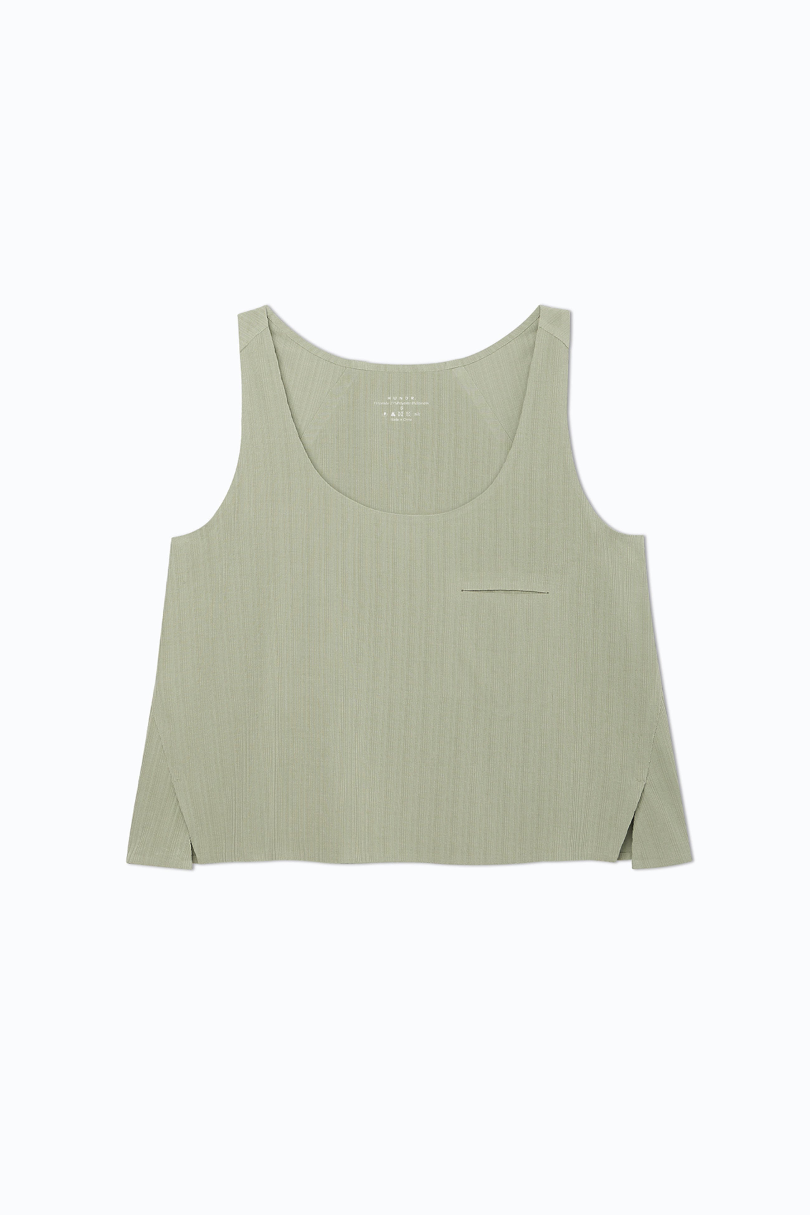 HUNDR. Textured Vacation Relaxed Vest - Sage Green