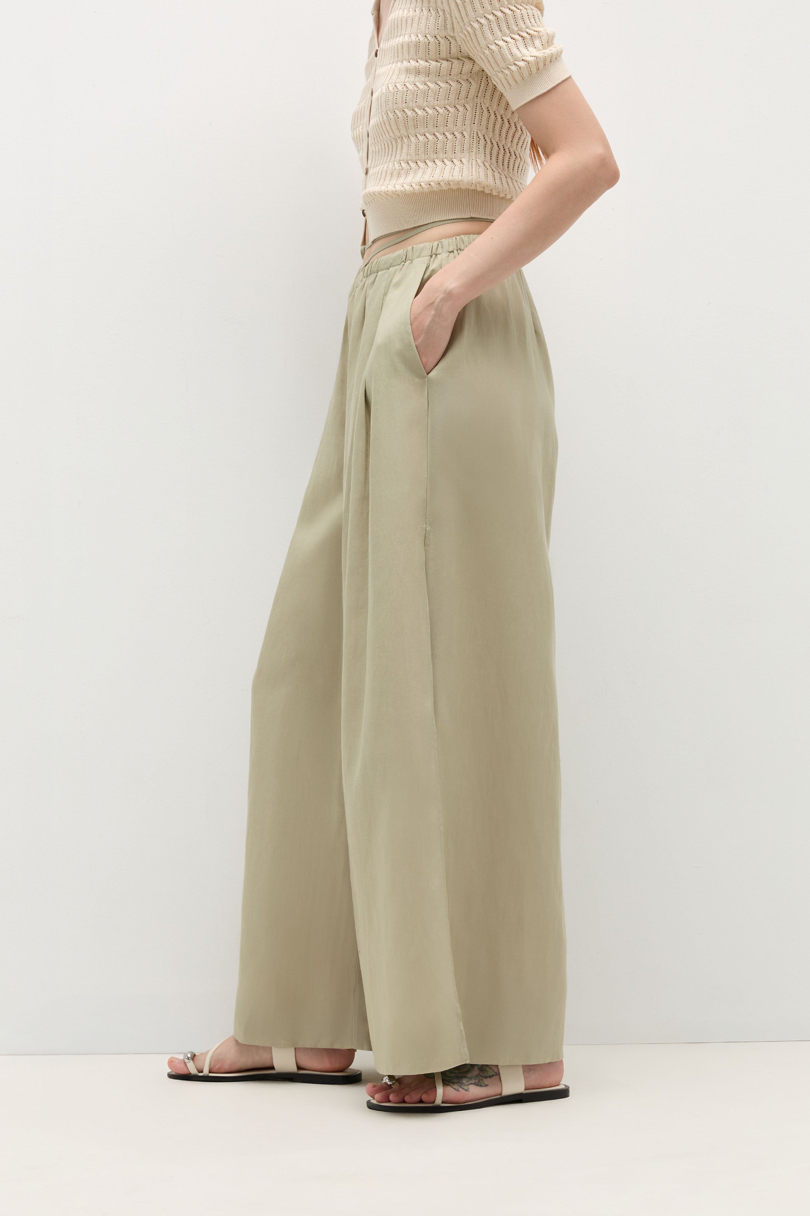 HUNDR. Wide-Leg Pants - As Shown