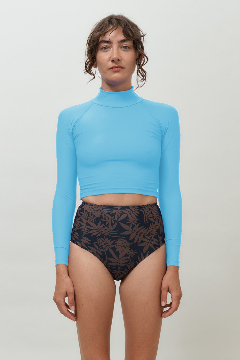 Hakea Aire Turtle Neck Rashguard - Lake Blue