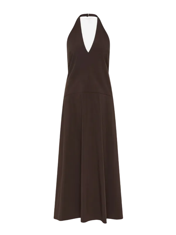 St. Agni Halter Plunge Dress