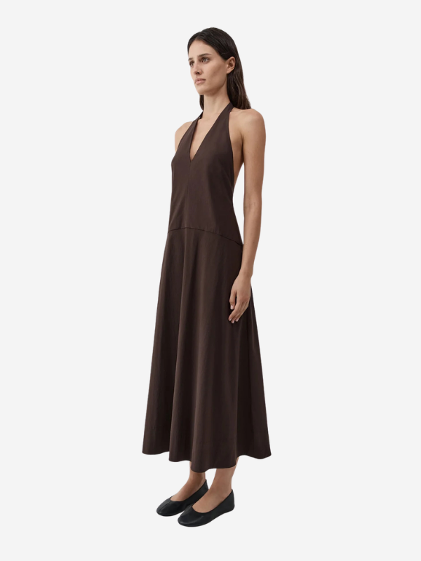St. Agni Halter Plunge Dress