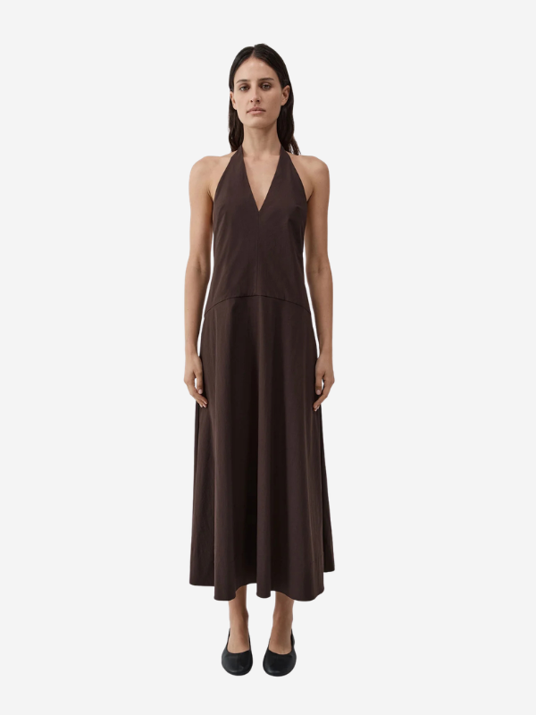 St. Agni Halter Plunge Dress