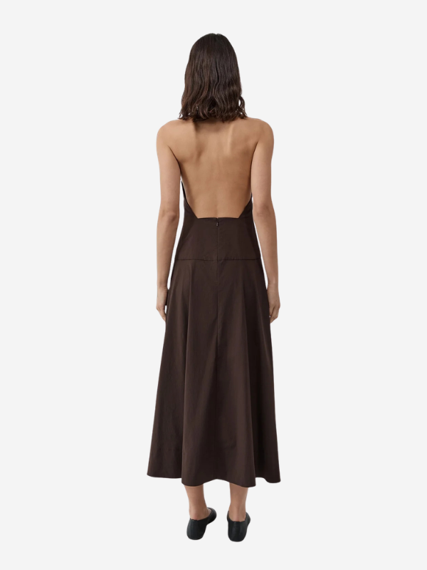 St. Agni Halter Plunge Dress