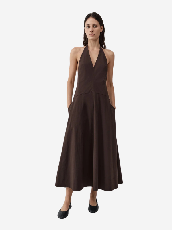 St. Agni Halter Plunge Dress
