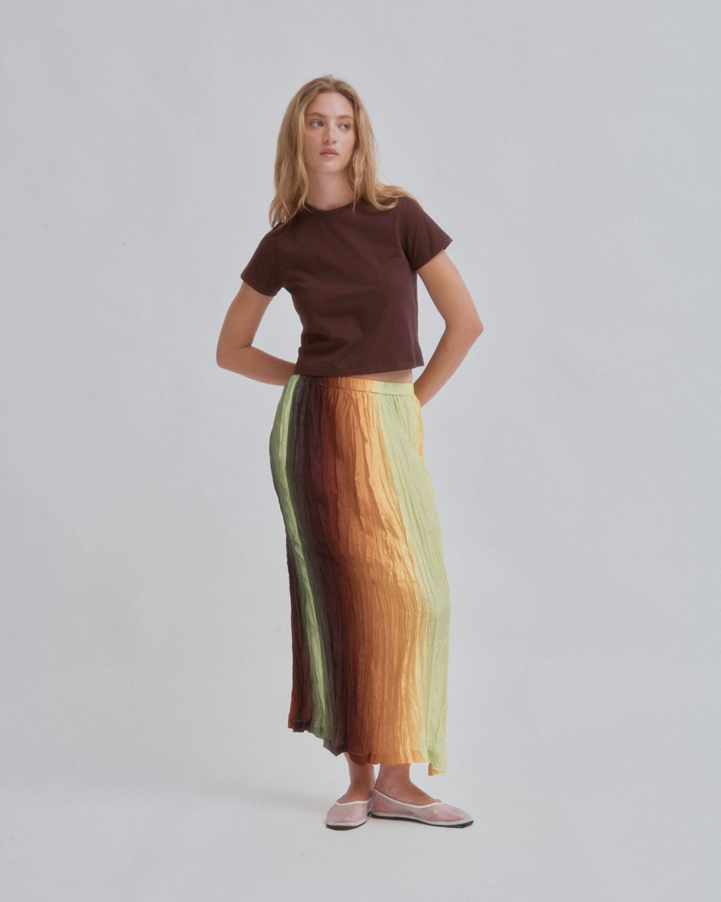 SAYAKA DAVIS NEW YORK Hand Pleated Skirt - Gradient