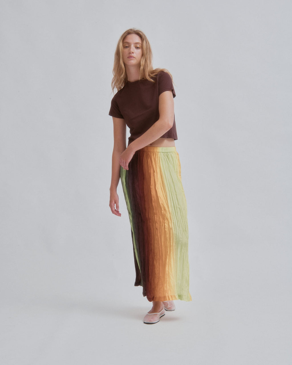 SAYAKA DAVIS NEW YORK Hand Pleated Skirt - Gradient