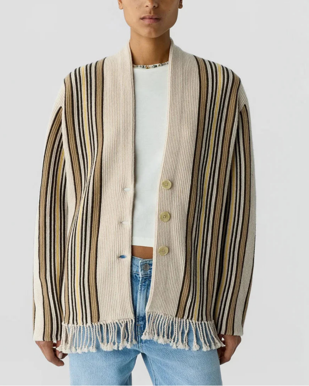 Guest in Residence Handloom Cardigan - Beige
