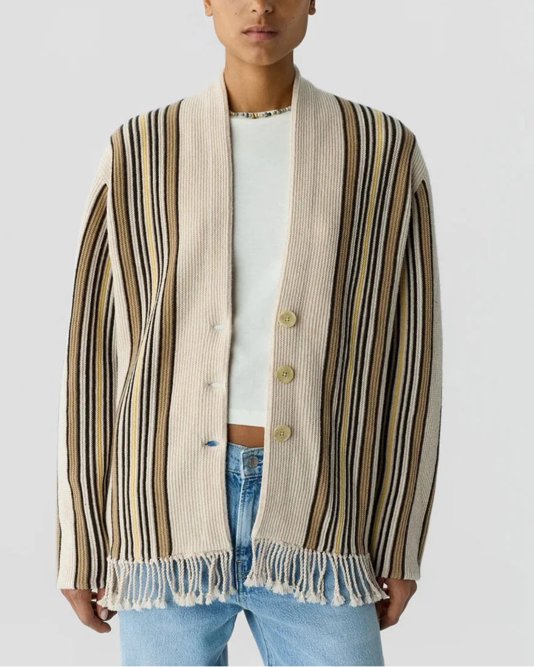 Guest in Residence Handloom Cardigan - Beige