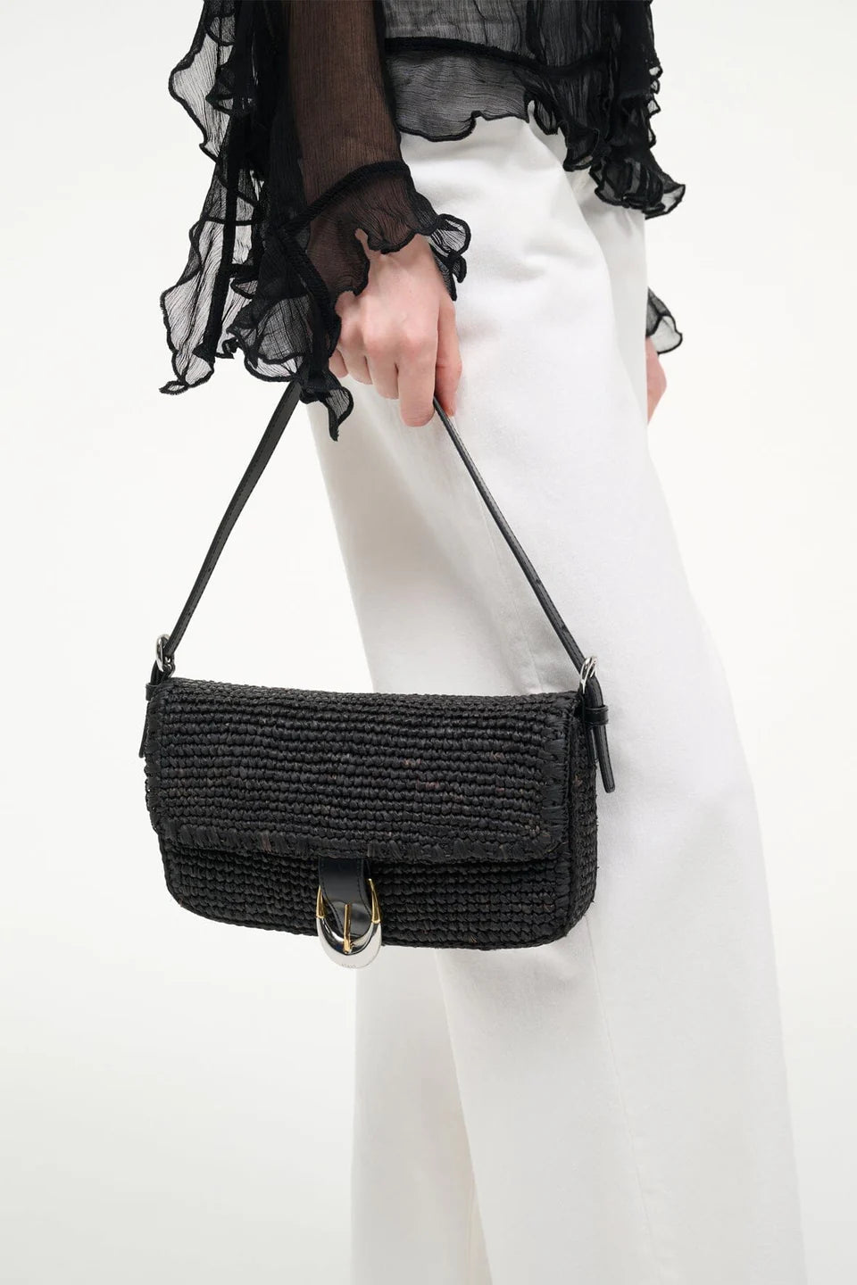 Staud Harlow Raffia Bag