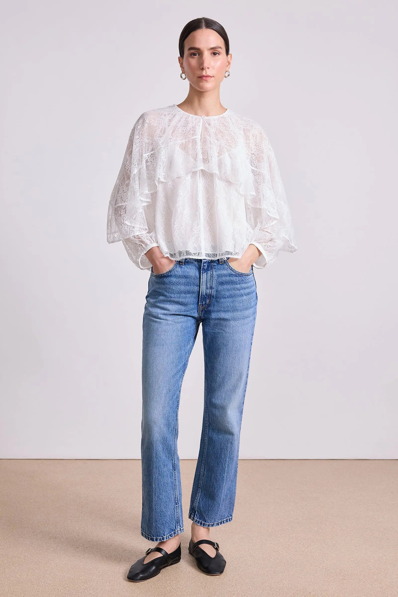 Apiece Apart Hazan Ruffle Top