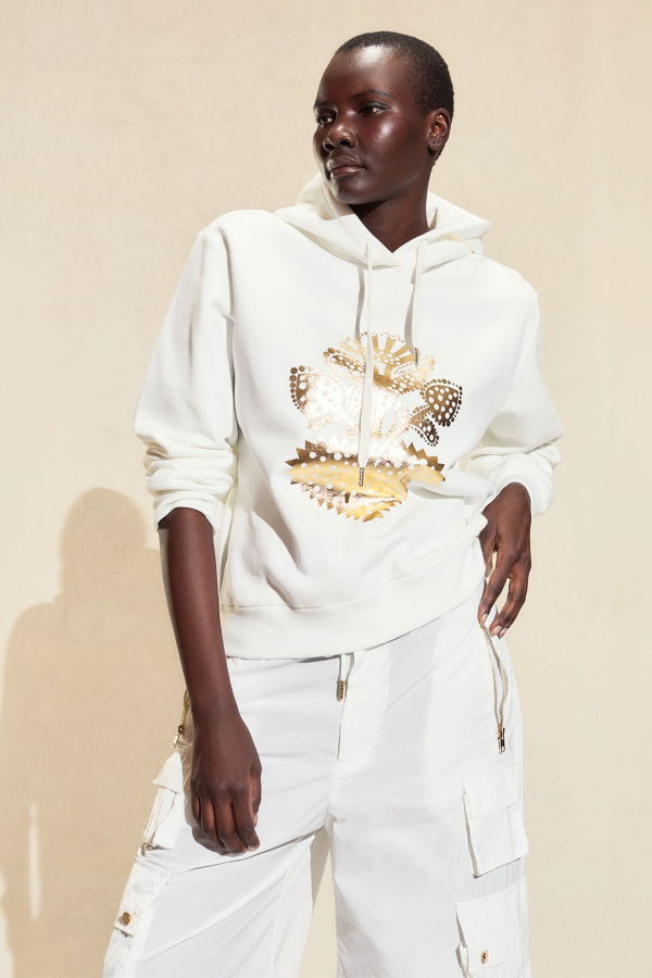 Cynthia Rowley Heart of Gold Sweatshirt - White