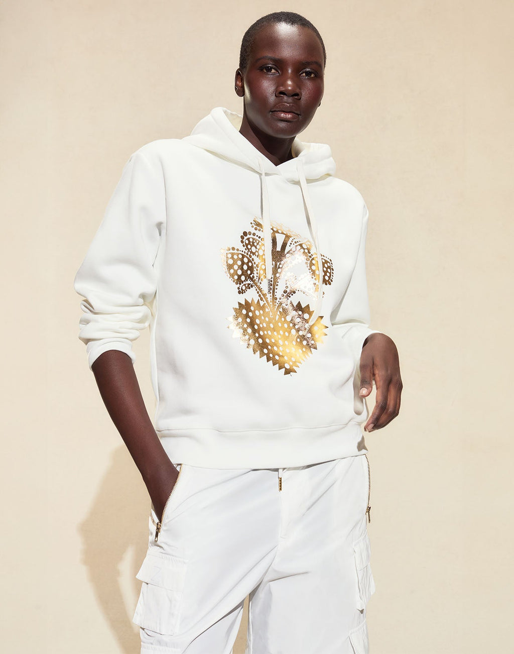 Cynthia Rowley Heart of Gold Sweatshirt - White
