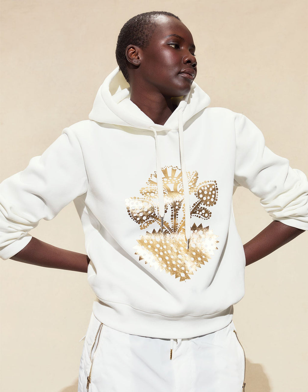 Cynthia Rowley Heart of Gold Sweatshirt - White