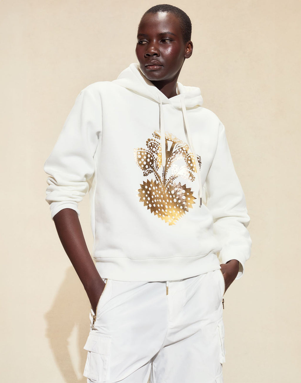 Cynthia Rowley Heart of Gold Sweatshirt - White