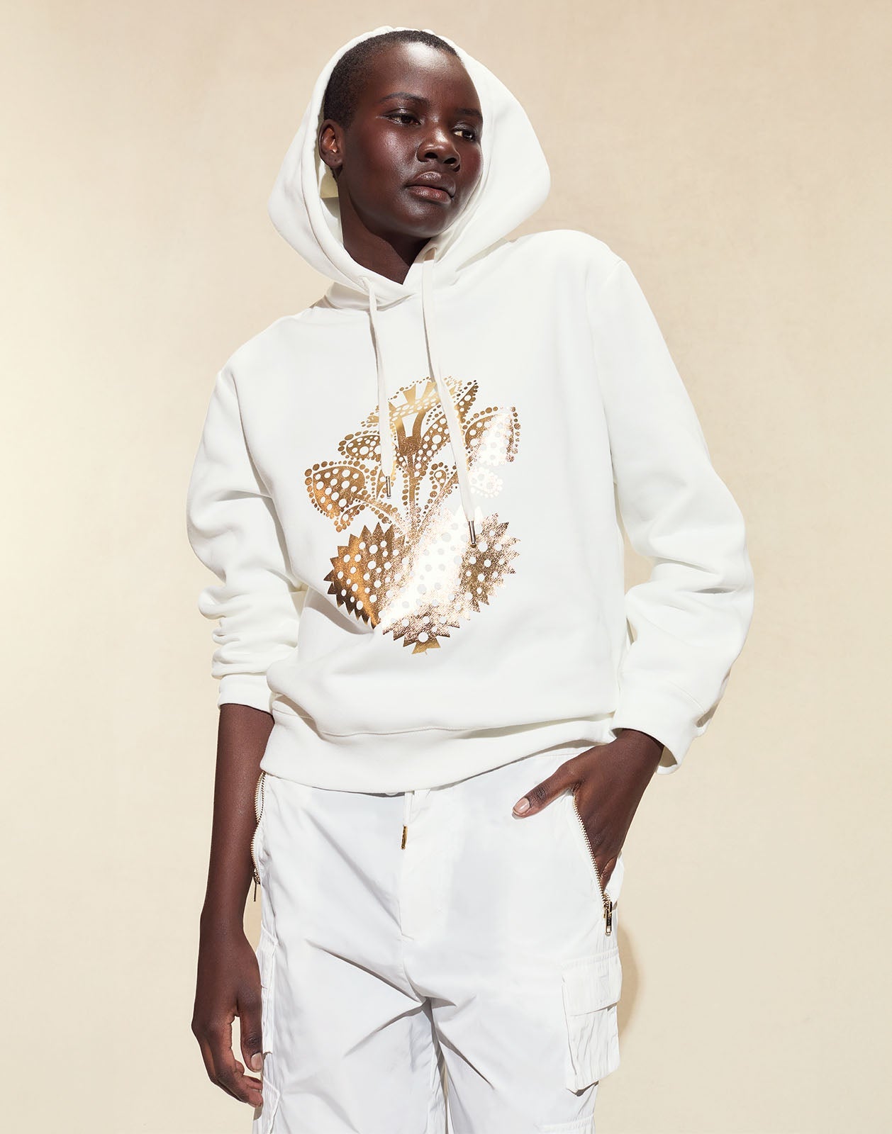 Cynthia Rowley Heart of Gold Sweatshirt - White