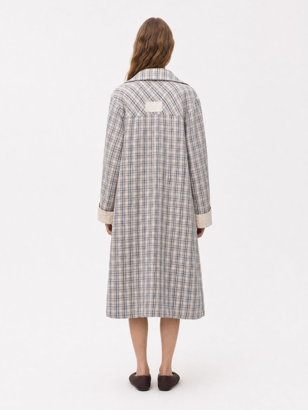 Carmen Says Heather Check Trench Coat