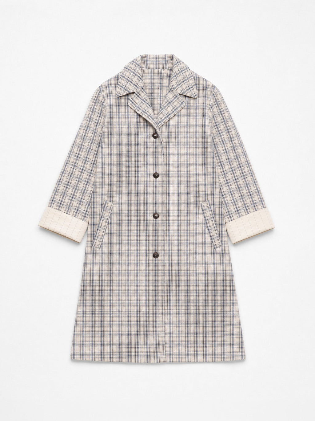 Carmen Says Heather Check Trench Coat