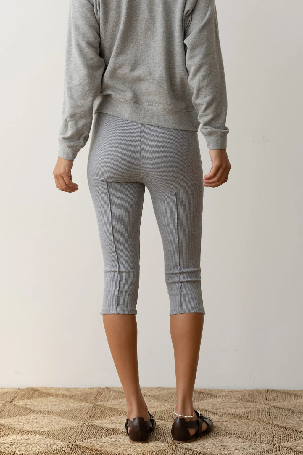 Donni. Rib Pedal Pusher - Heather Grey