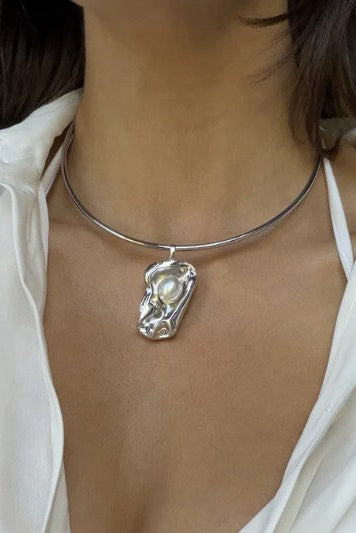 Heaven Mayhem Mother of Pearl Charm Necklace