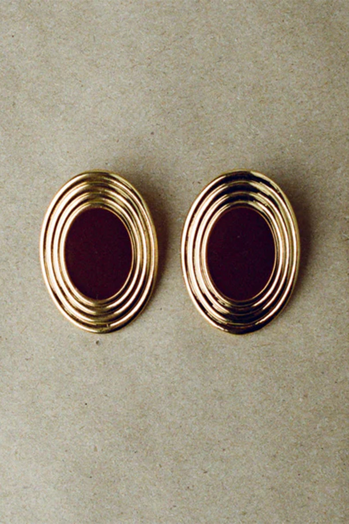 Heaven Mayhem Rowan Earring - Brown/Gold