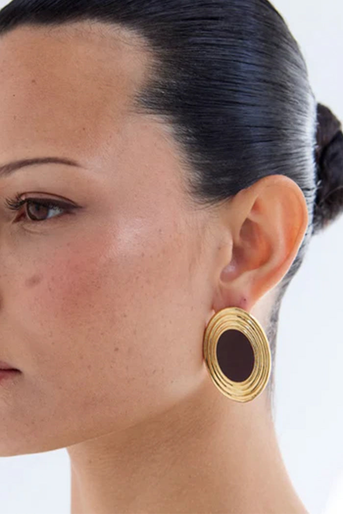 Heaven Mayhem Rowan Earring - Brown/Gold