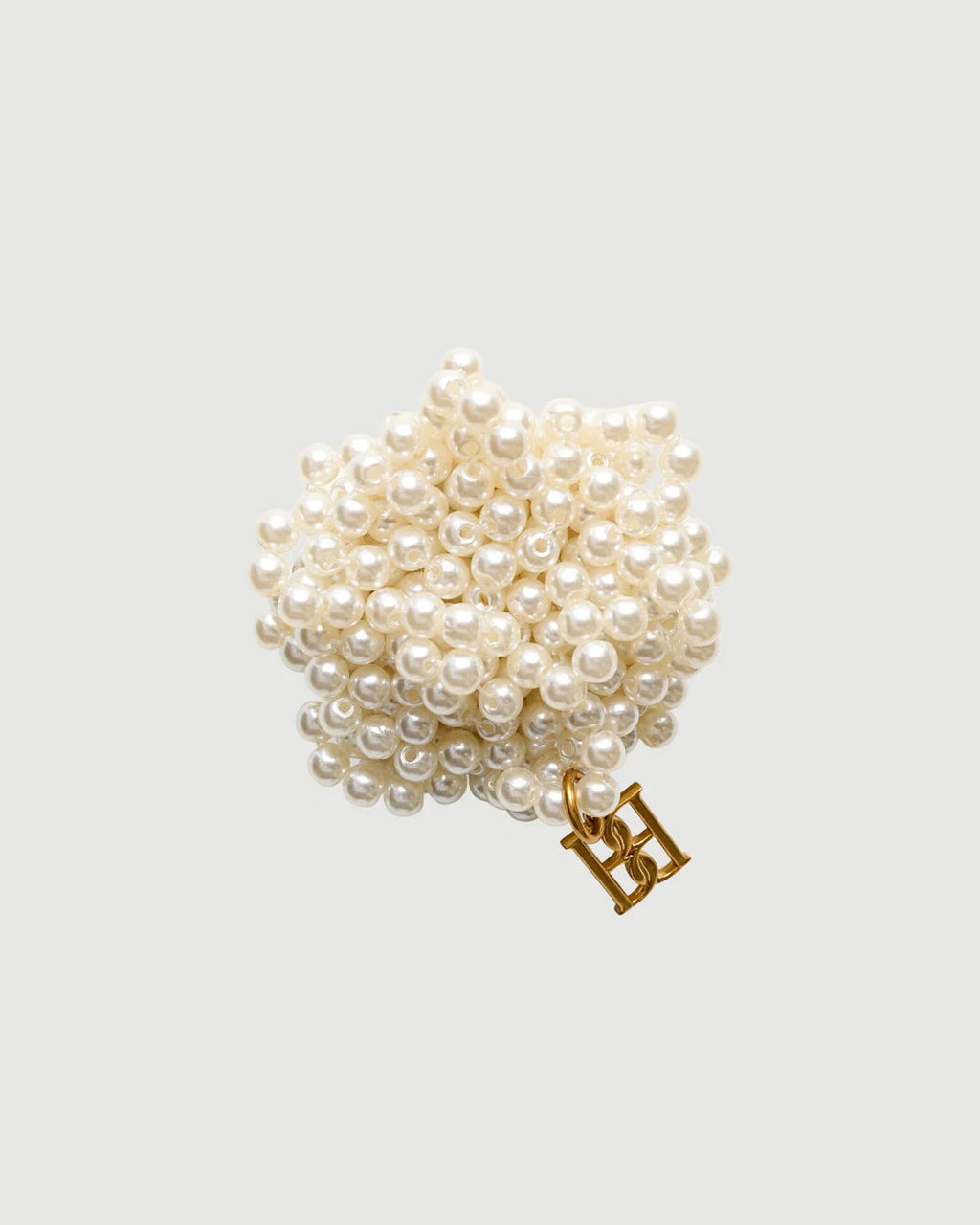 By Malene Birger Helea Monogram Brooch - Soft White