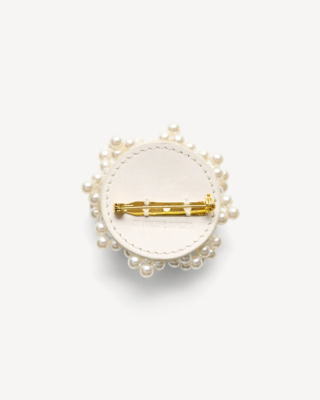 By Malene Birger Helea Monogram Brooch - Soft White