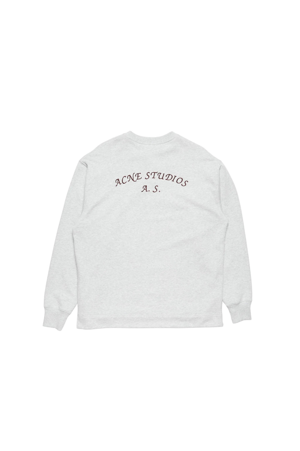 Acne Studios Henley Neck Sweatshirt - Pale Grey Melange