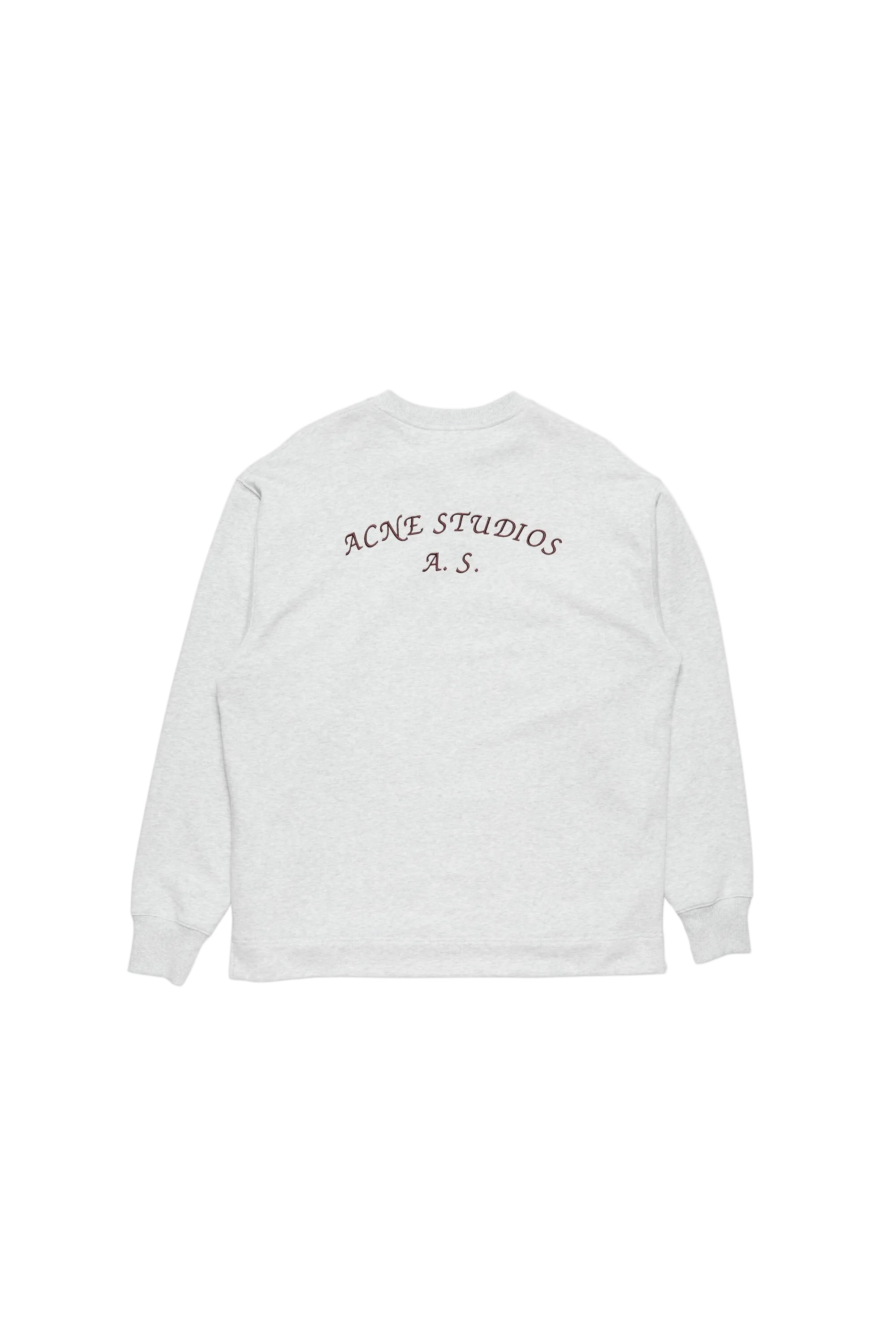 Acne Studios Henley Neck Sweatshirt - Pale Grey Melange