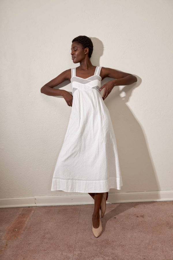 Maria Stanley Henretta Dress - Salt Gingham