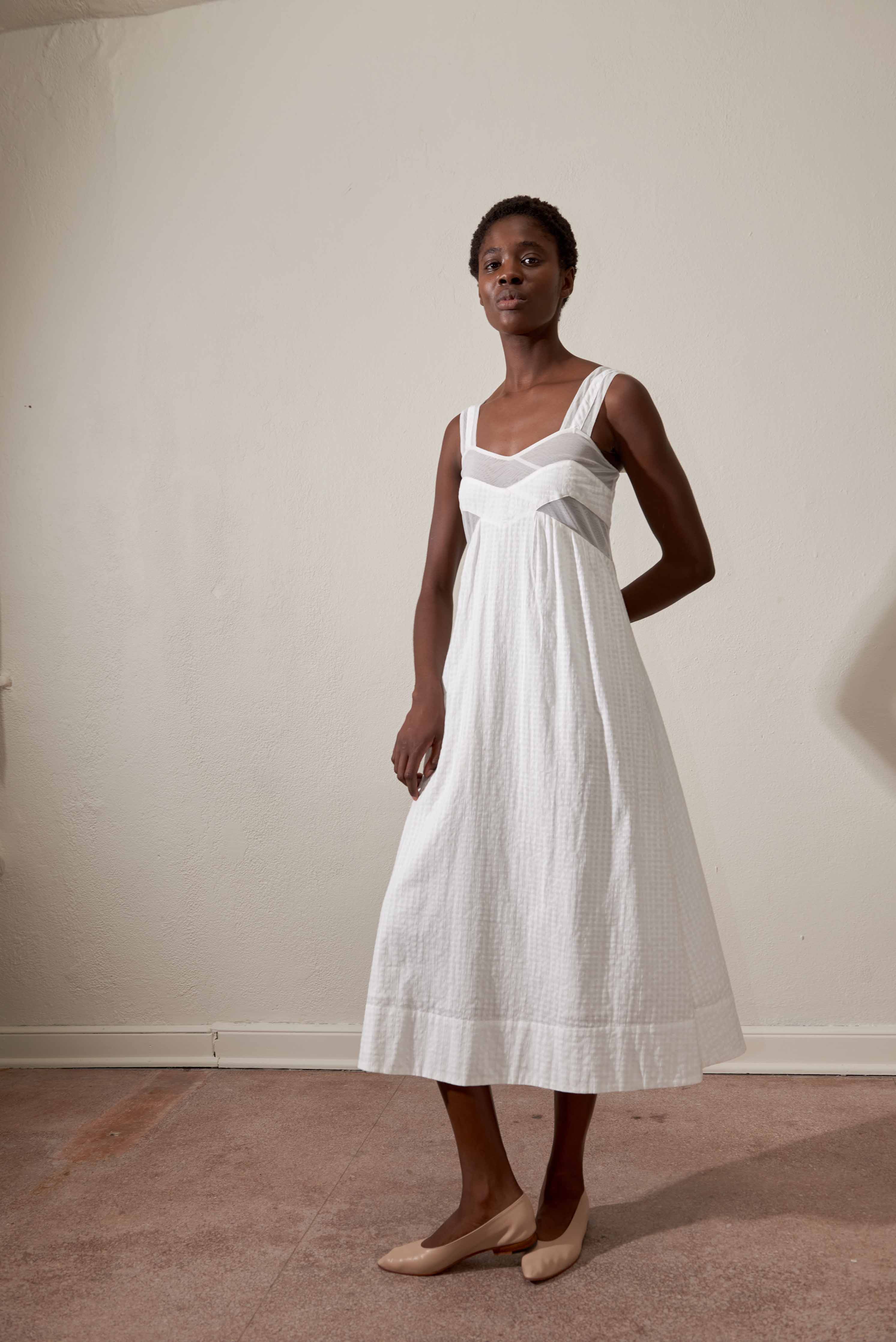Maria Stanley Henretta Dress - Salt Gingham